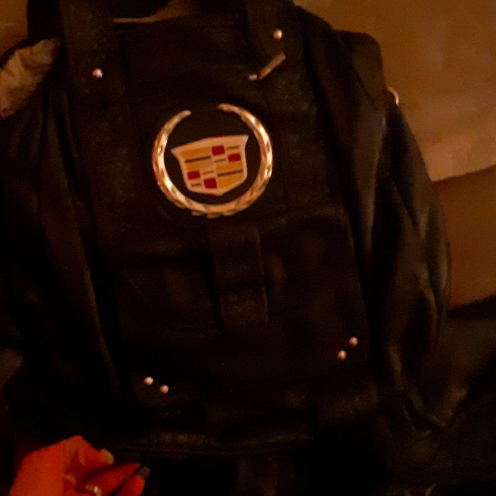 all leather Cadillac backpack